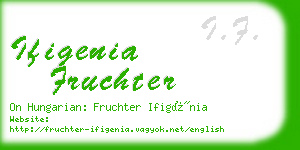 ifigenia fruchter business card